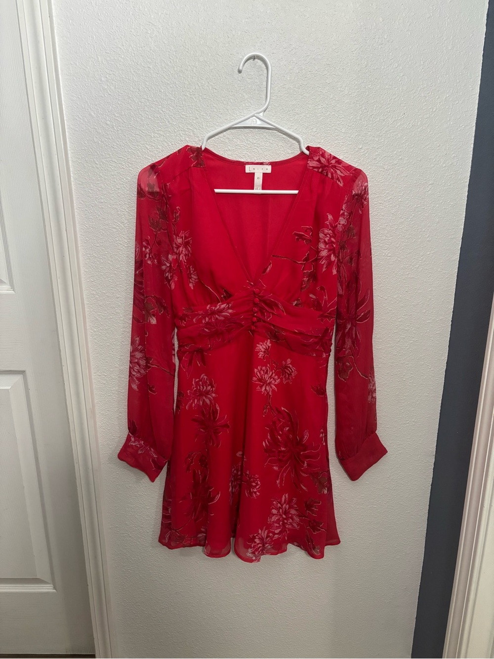 Leith Bright Pink V-Neck Dress